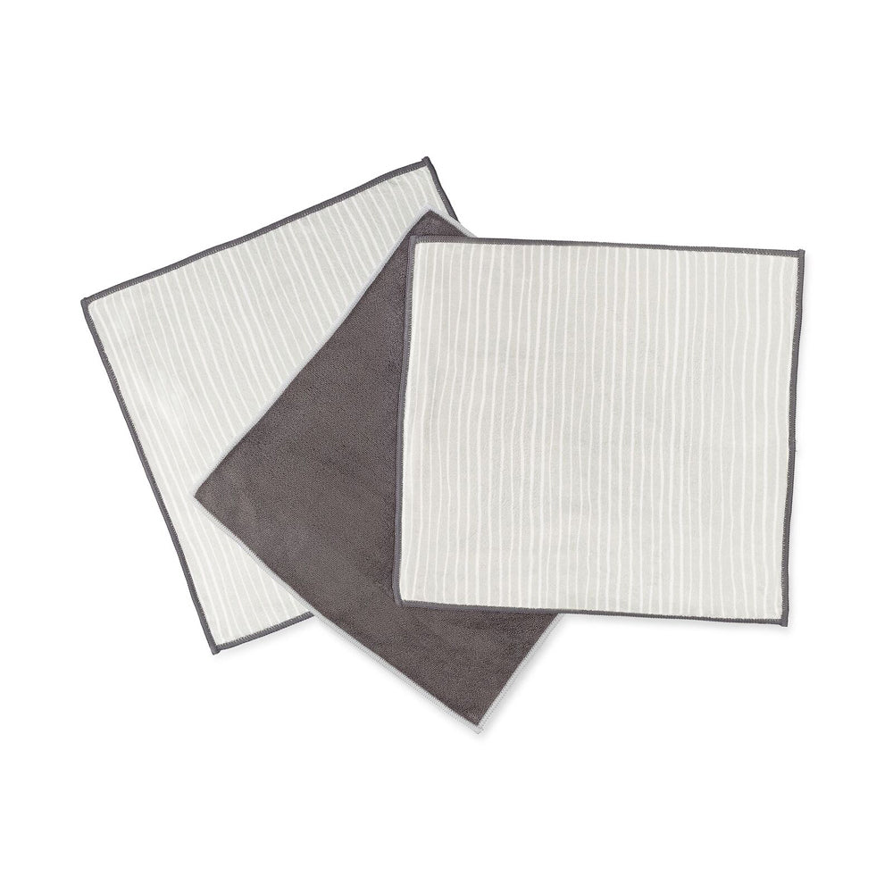 2x 3pc Full Circle Renew 30.5cm All-Purpose Microfiber Cloth Set - Grey