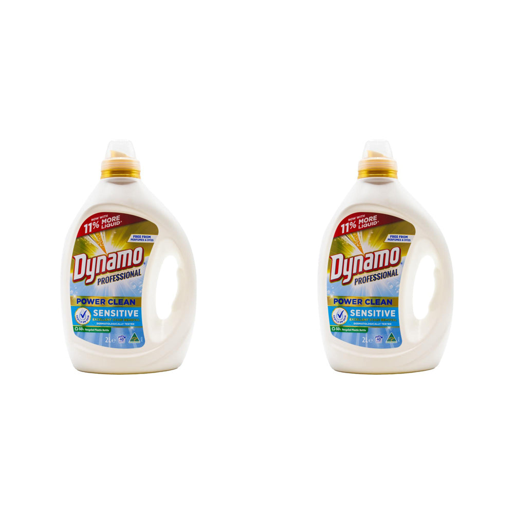 2PK Dynamo Professional Power Clean Liquid Laundry Detergent Sensitive 2L