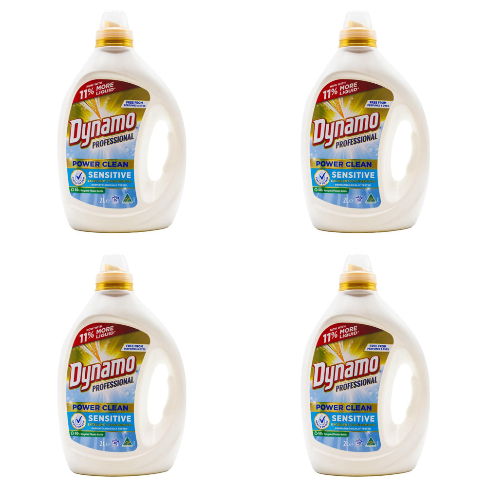 4PK Dynamo Professional Power Clean Liquid Laundry Detergent Sensitive 2L