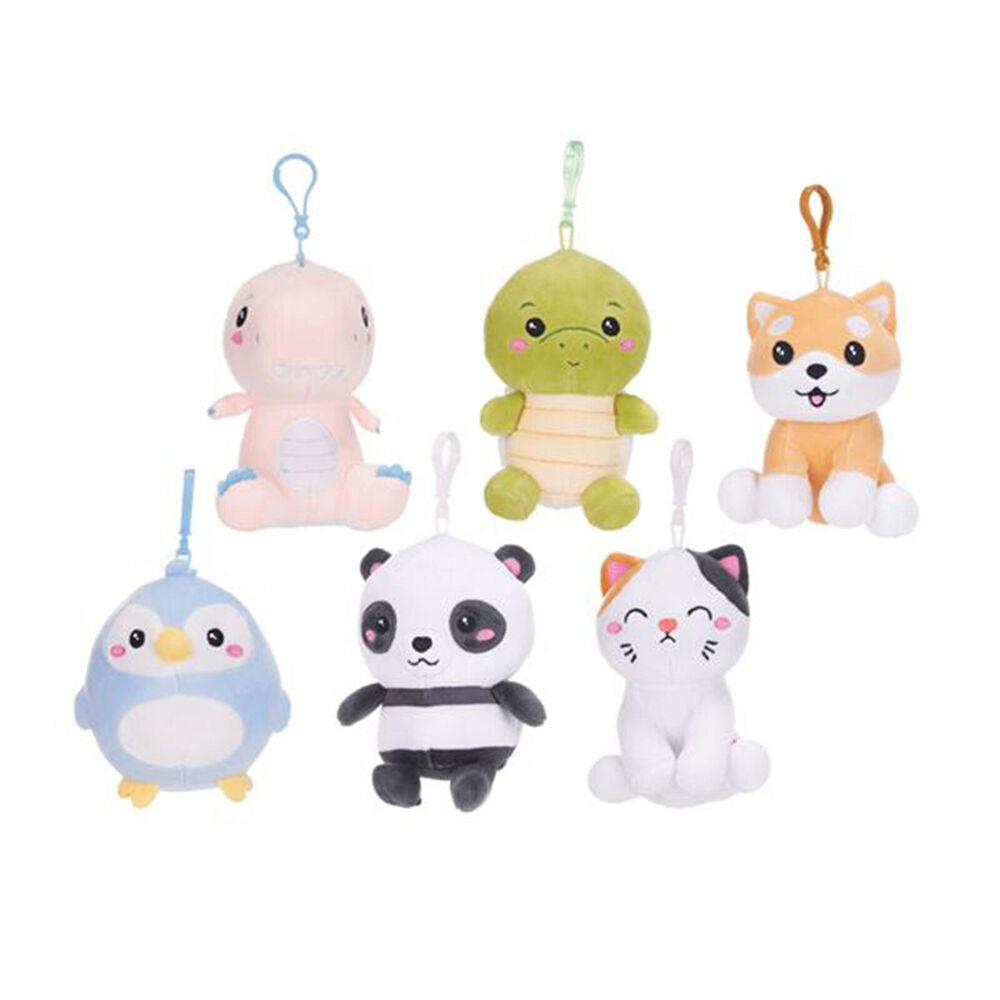 3PK Kawaii Kuties Bagclip Plush/Soft Toy Series 1 12cm For Ages 3y+ Assorted