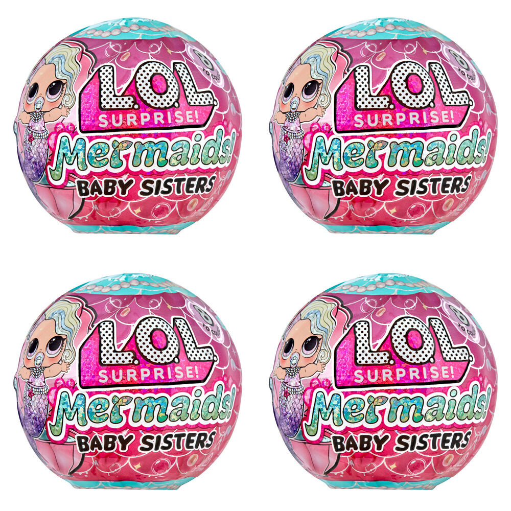 4PK LOL Suprise! Mermaids! Baby Sisters Mermaid Figures Assorted 4y+