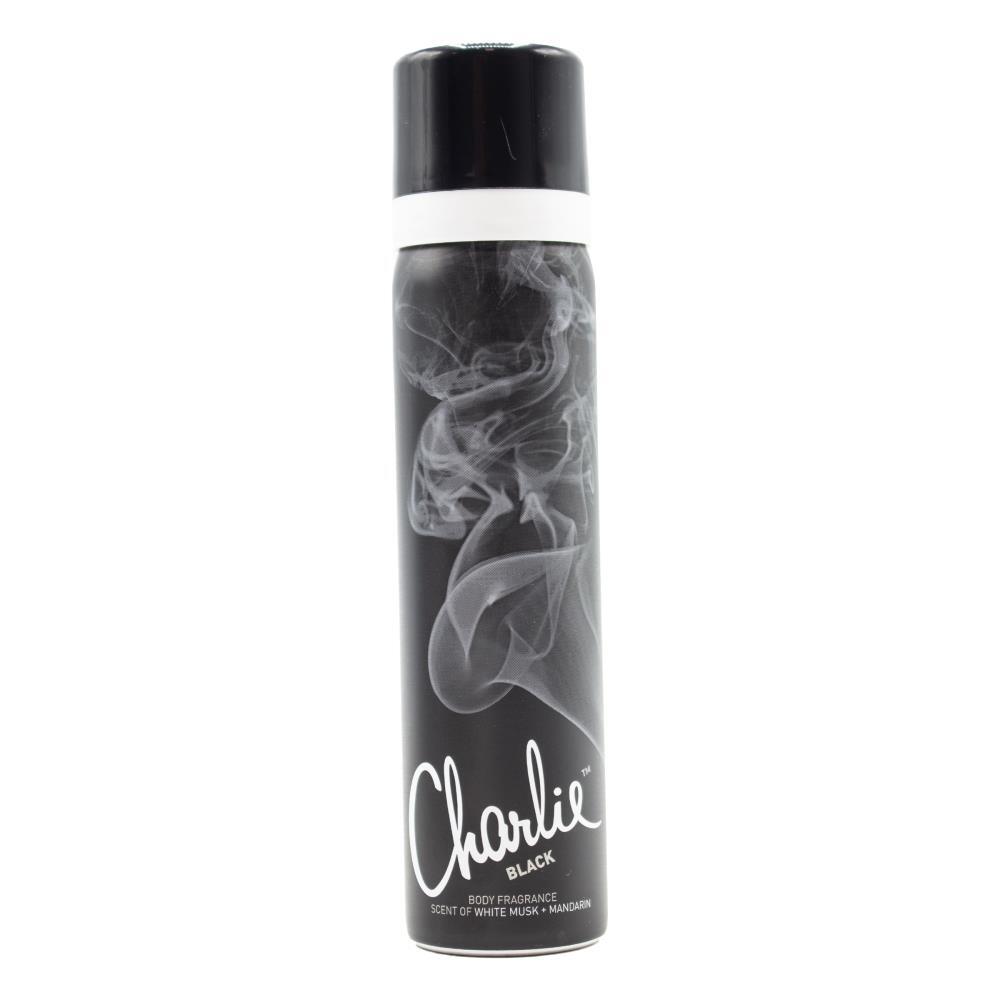 6PK Charlie 75ml Antiperspirant Body Fragrance Black Scent Of White Musk/Mandarin