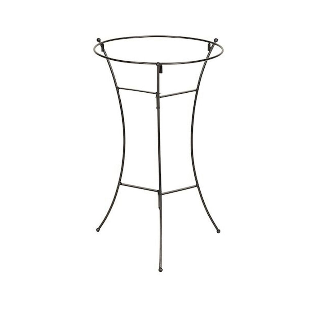 2PK 3 Legged Powder Coated Metal Bird Bath Stand 57x37cm Matte Black