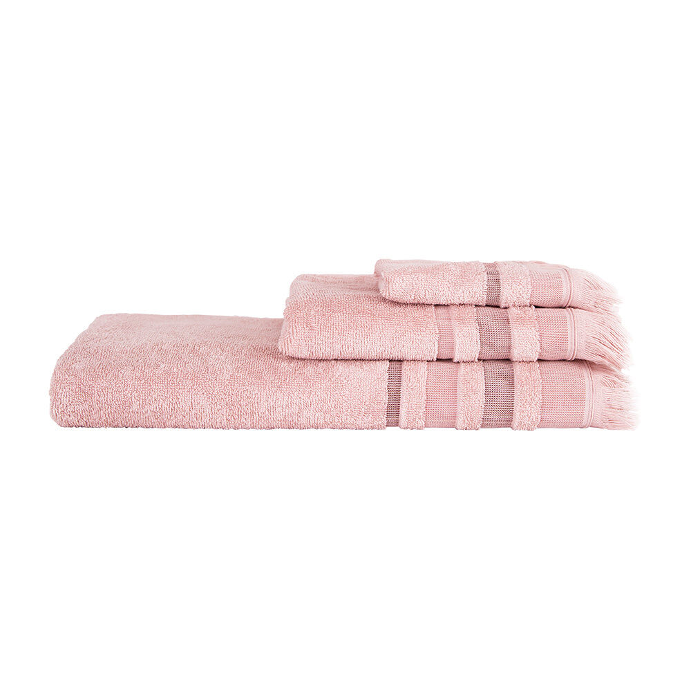 2PK Annabel Trends Coast Turkish Fibre Cotton Hand Towel 50x90cm - Dusty Pink