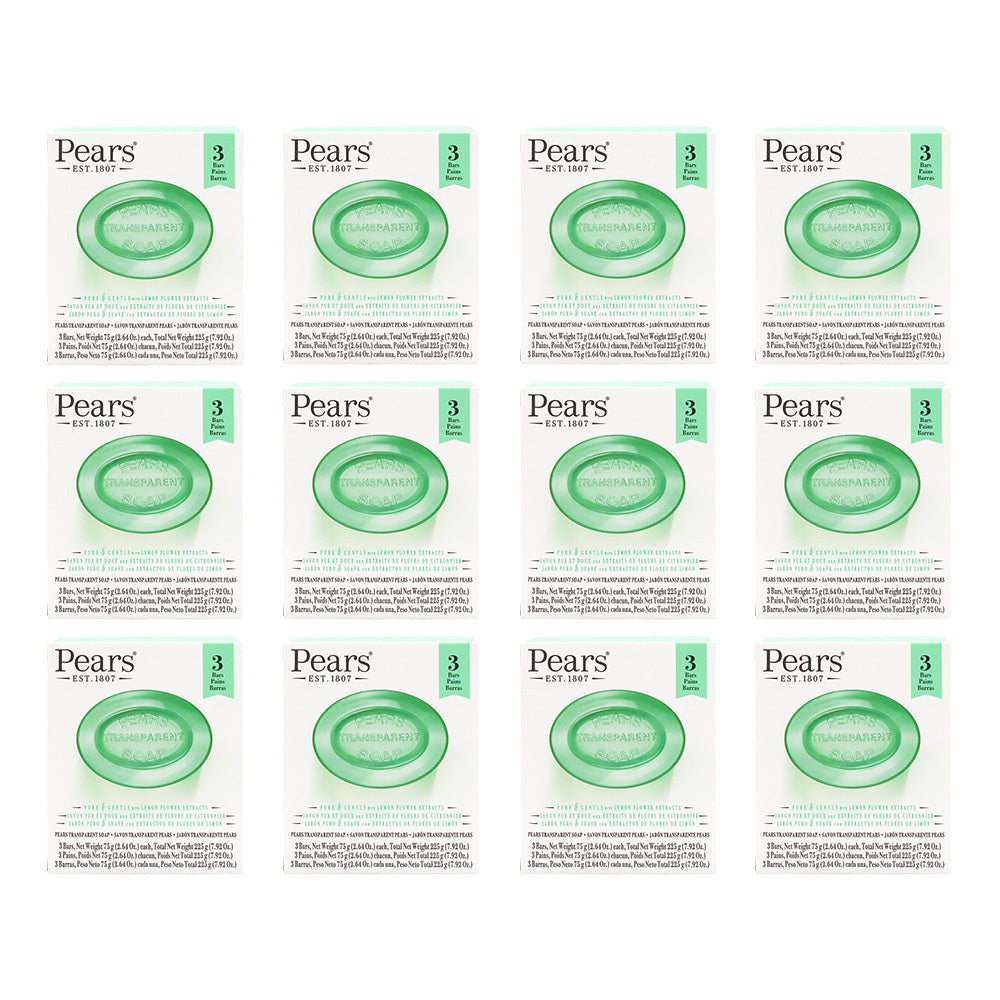 36pc Pears Pure & Gentle 75g Bar Soap w/ Lemon Flower Extracts