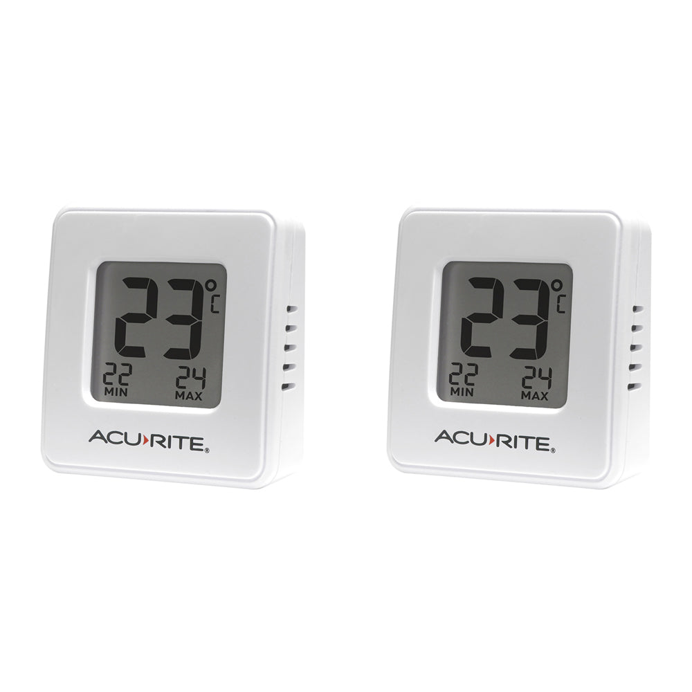 2PK Acurite Compact Indoor Digital Thermometer Home Kitchen Cooking