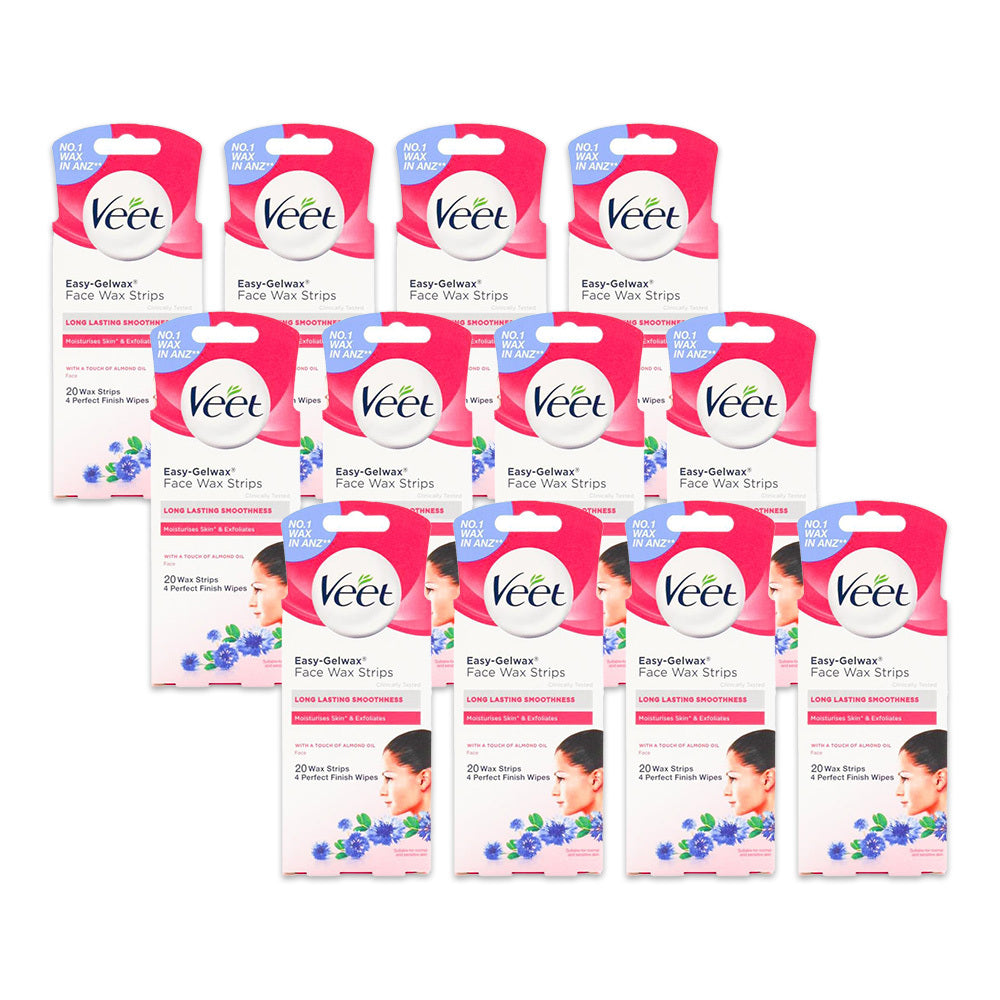 240pc Veet Easy-Gelwax Face Wax Strips w/ Finish Wipes