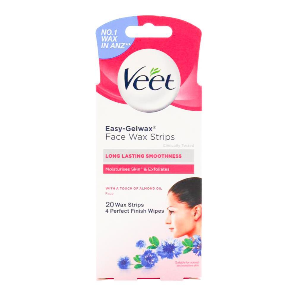 120pc Veet Easy-Gelwax Face Wax Strips w/ Finish Wipes