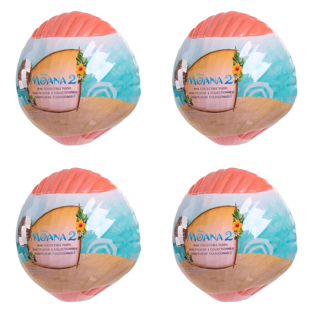 4PK Disney Moana 2 Mini Capsule Plush Kids Toy Assorted 3y+