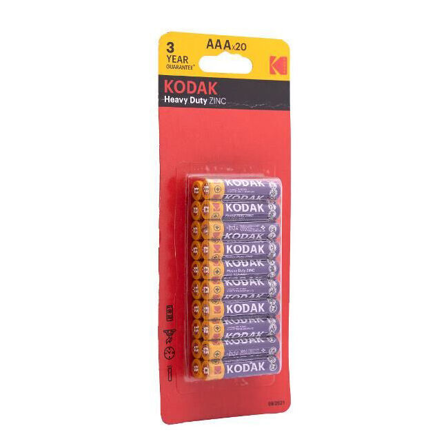 8x 20pc Kodak AAA Powered Battery Zinc Chloride For Most Devices