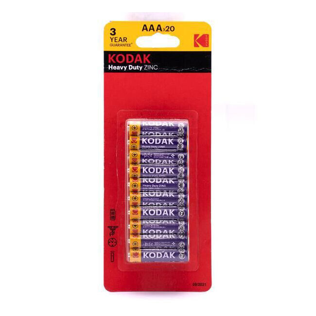 8x 20pc Kodak AAA Powered Battery Zinc Chloride For Most Devices