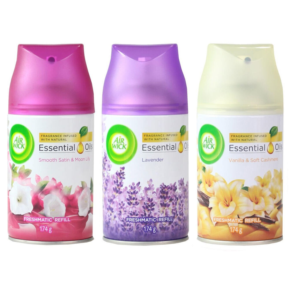 3PK Air Wick Freshmatic Spray Refill Combo Lily + Lavender + Vanilla