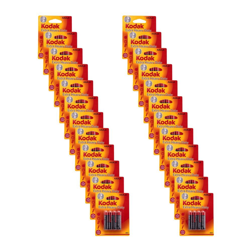 24x 4pc Kodak Extra Heavy Duty AAA Battery 1.5V Zinc Chloride