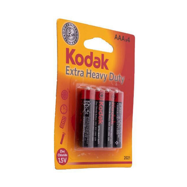 24x 4pc Kodak Extra Heavy Duty AAA Battery 1.5V Zinc Chloride