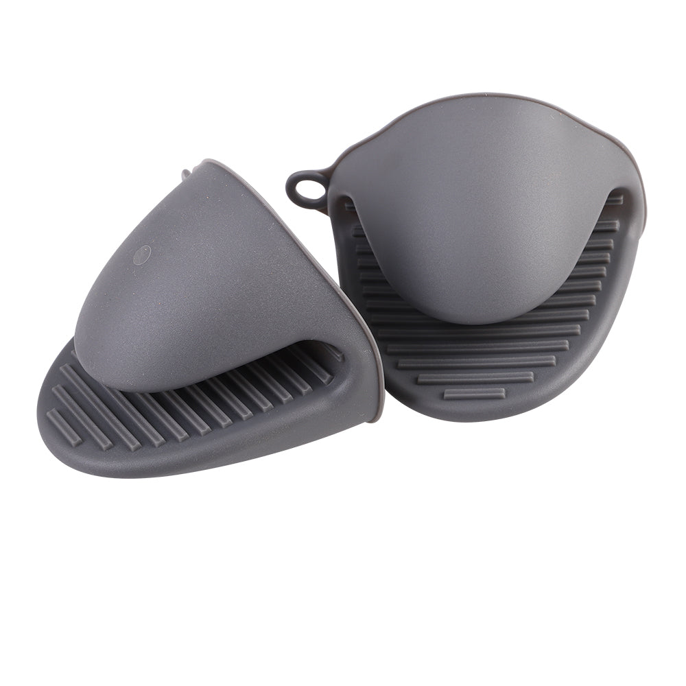 4PK Appetito Heat Resistant Silicone Oven Mitts Set 2 Grey