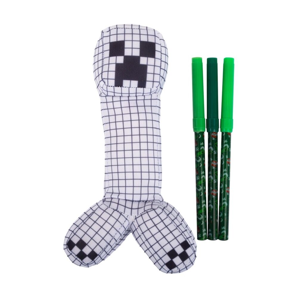 4PK Minecraft Colour Your Own Plush Axolotl w/5 Markers Kids Colouring Kit 3y+