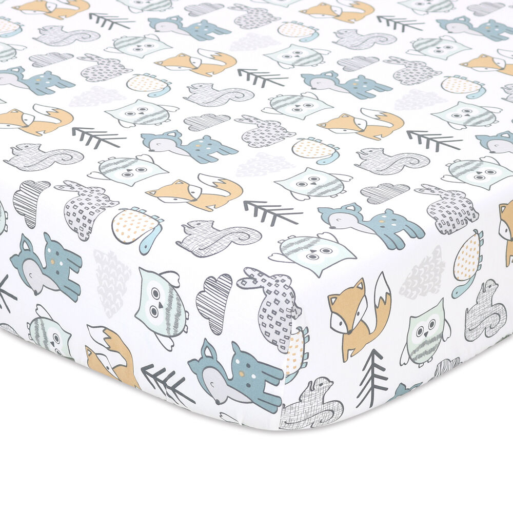 2PK Little Haven Cot Fitted Woodland Baby Bedding Sheet 135cm
