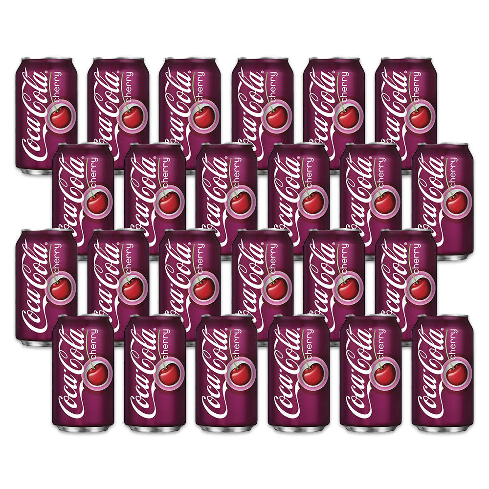 24PK USA Cans 355ml Cherry Coke Soda Can Beverage Drink