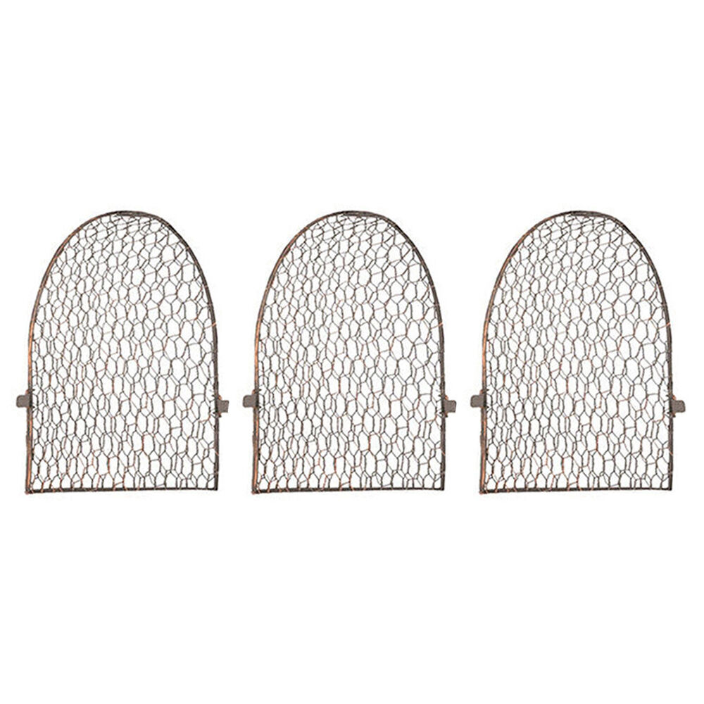 3PK Cloche Flat End for Tunnel Outdoor Decoration 30x3cm Rust Copper