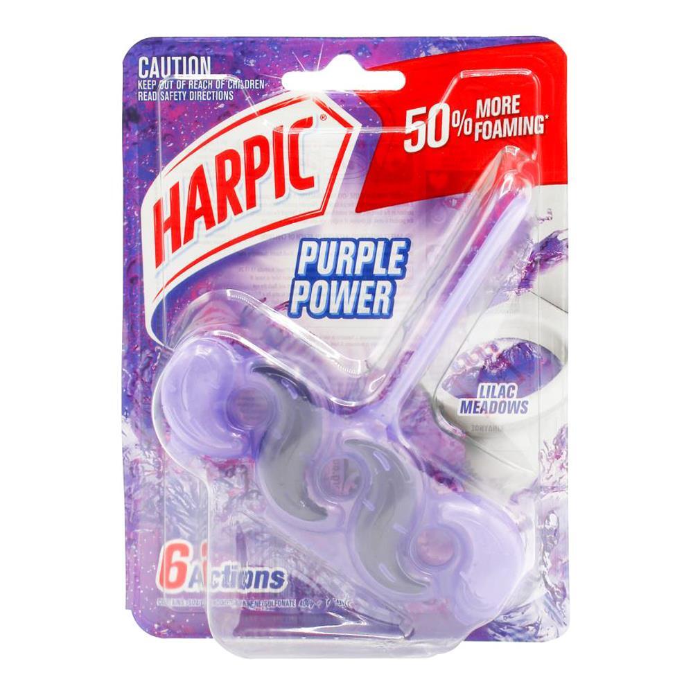 6PK Harpic Toilet Cage Purple Power Bathroom Bowl Cleaner 35g - Lilac Meadows