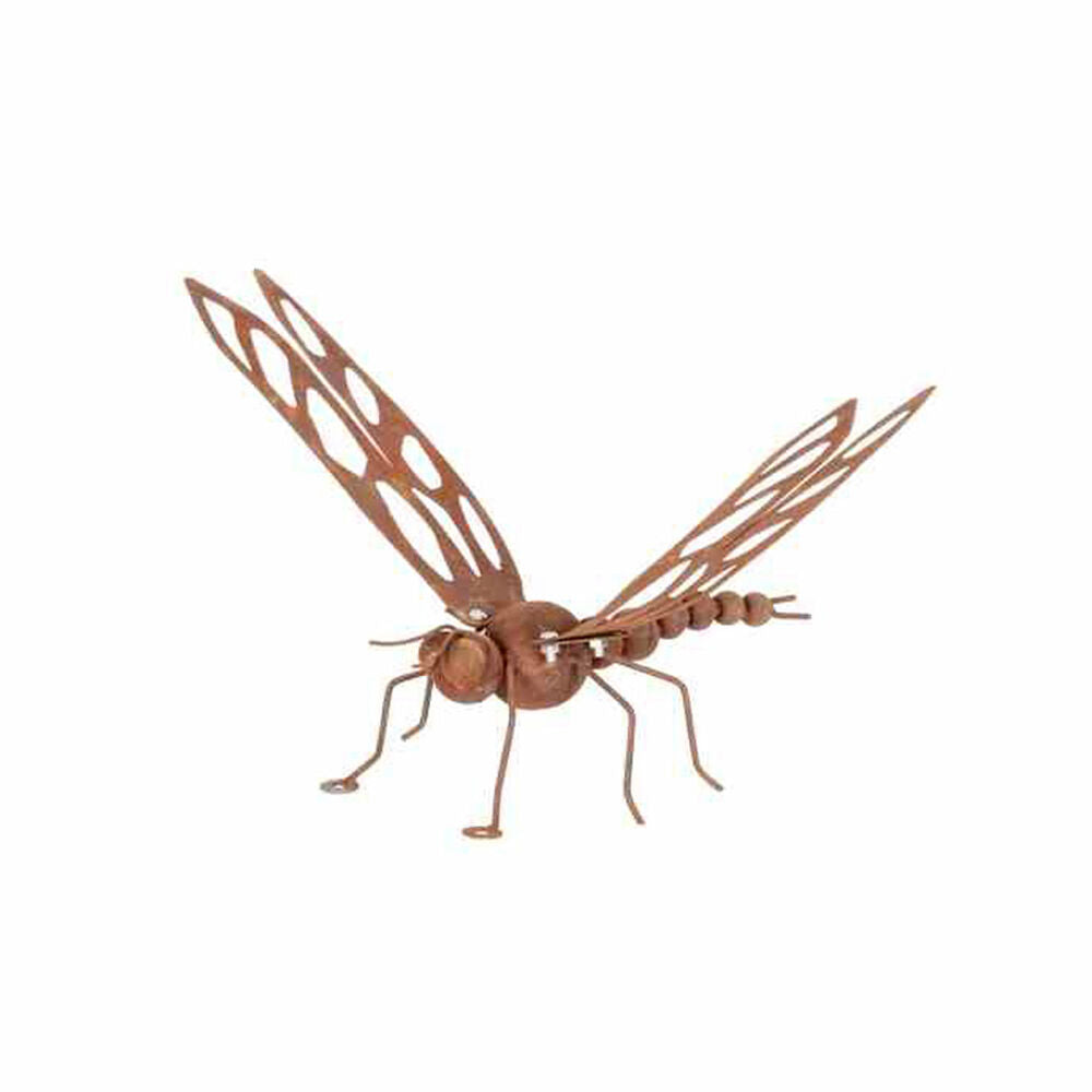 Large Standing Dragonfly Outdoor Decoration 65x26cm Rust