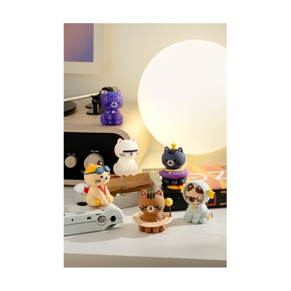 2PK Smoko Astro Cats Blind Box Toy Collectable Figurine 15Y+ Assorted