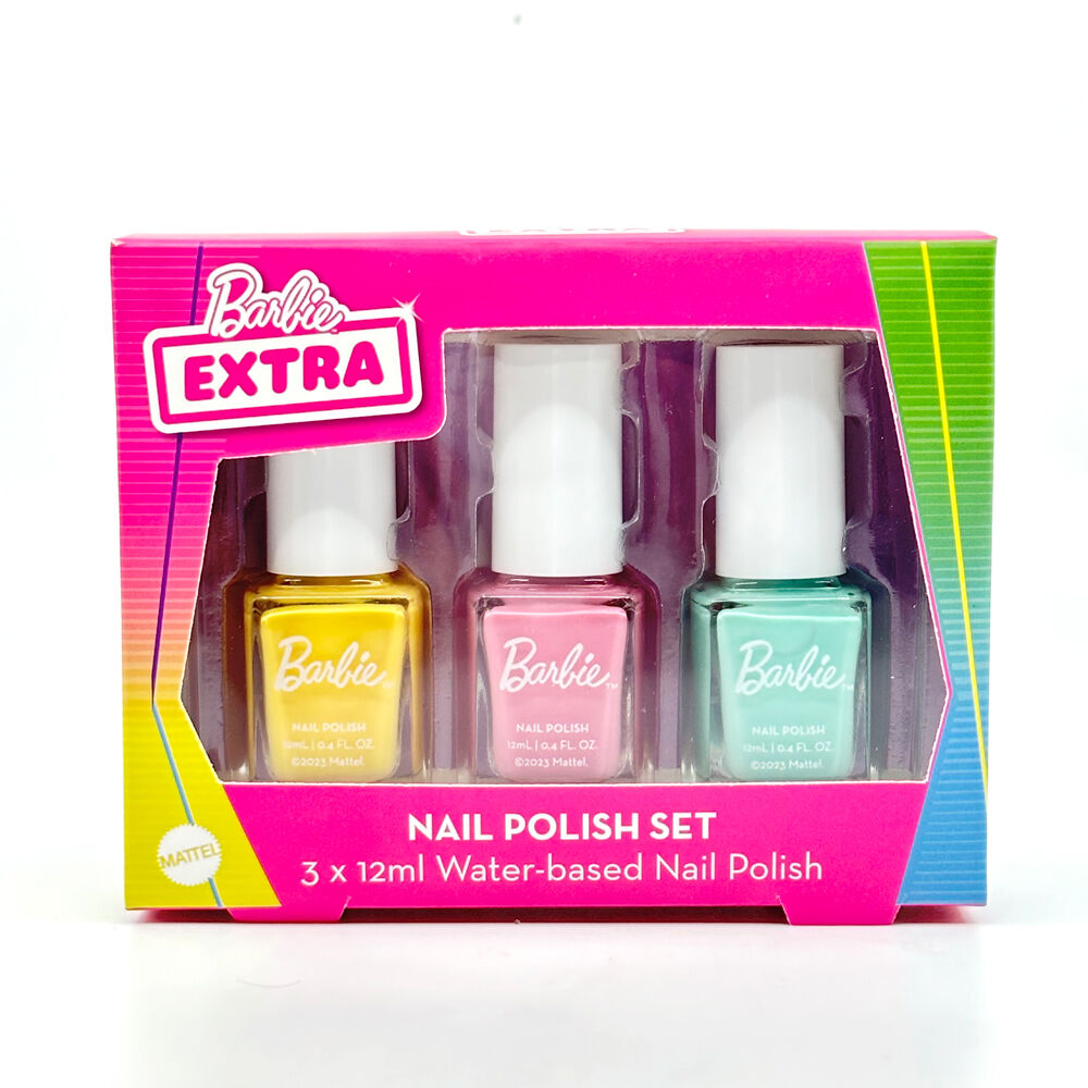6pc Barbie Extra Range Nail Polish Set 12ml Water-Based Nail Polish