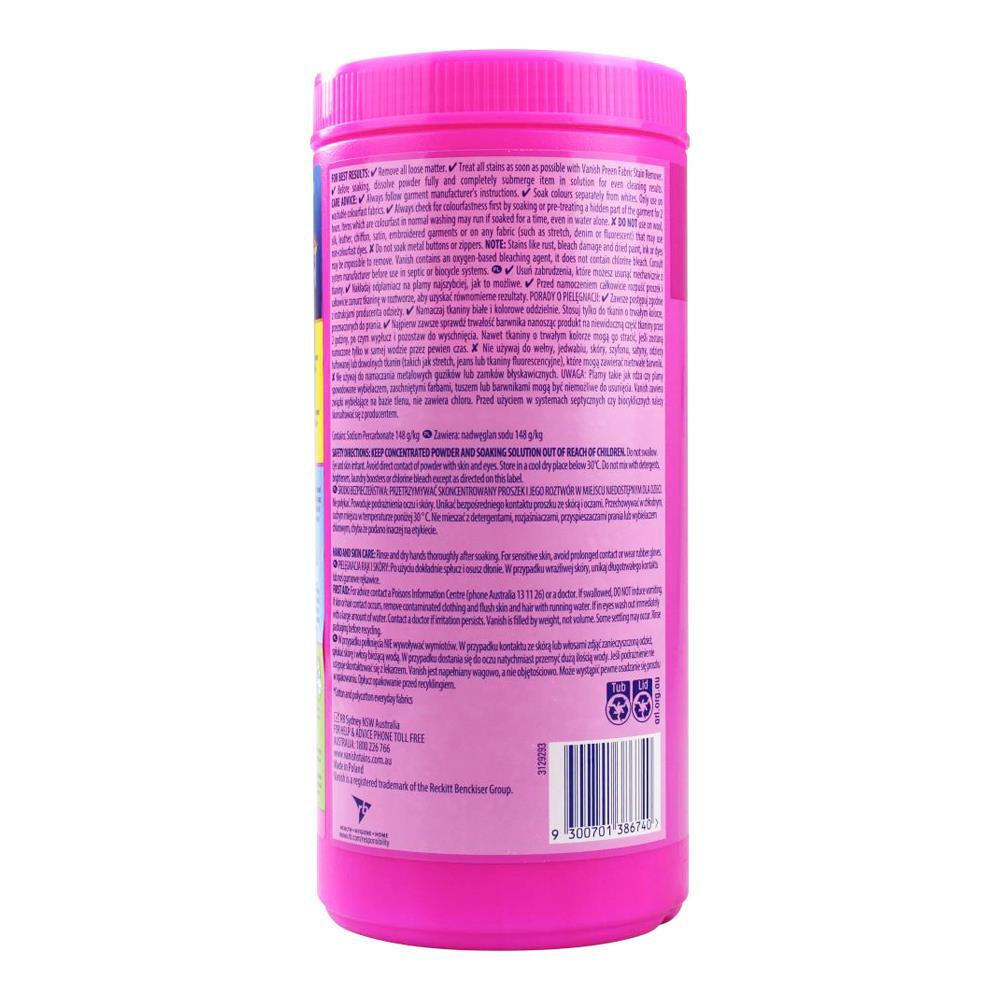 2PK Vanish Laundry Detergent Powder Fabric Stain Remover 1.85kg