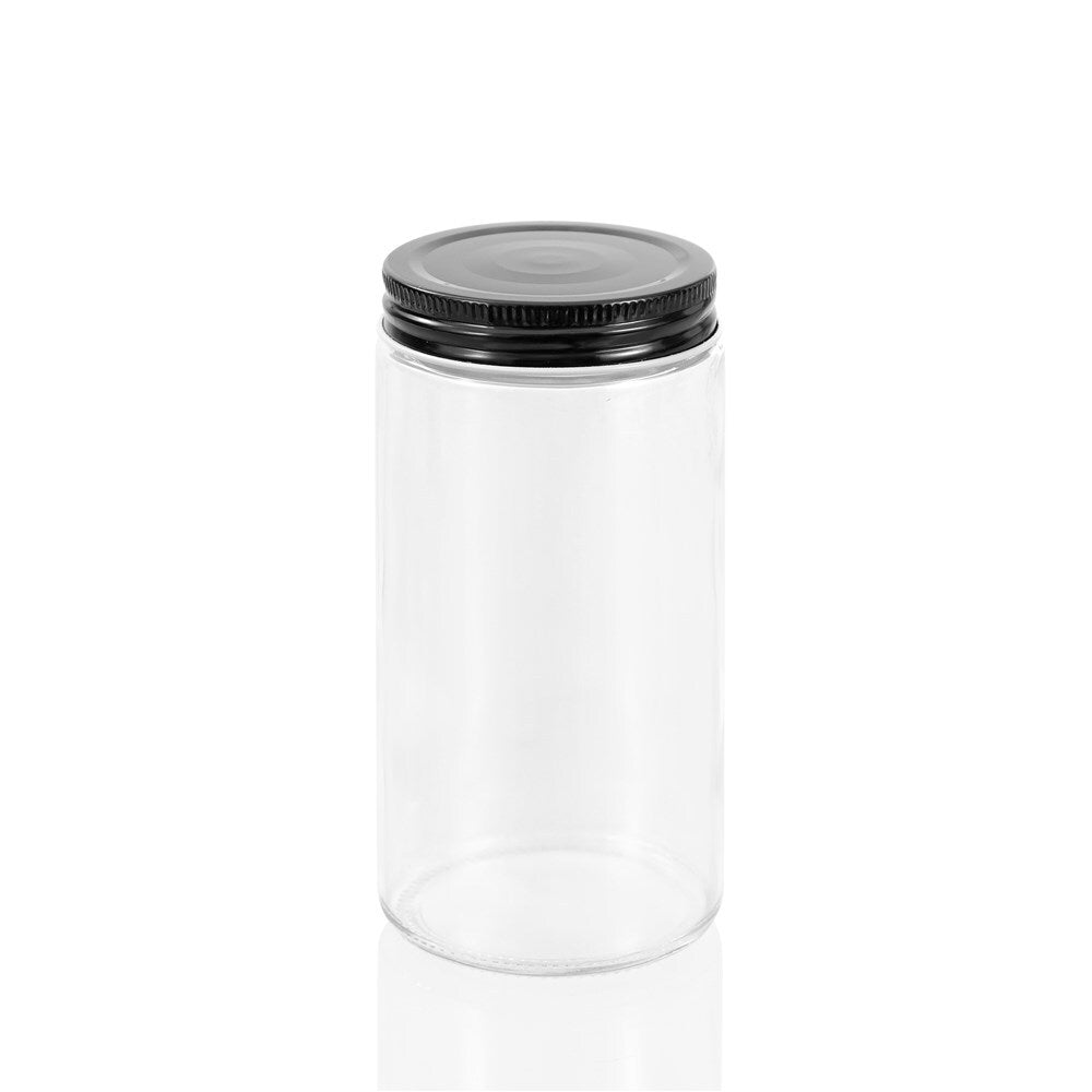 2PK 6PK Lemon & Lime 500ml Preserve Jar Capri Glass w/ Black Lid