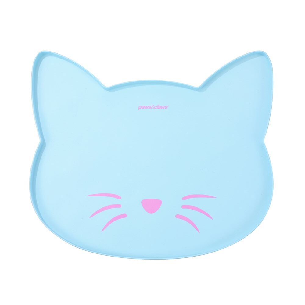 4PK 2Pc Paws & Claws 45.5cm Silicone Cat Feeding Mat Asstd