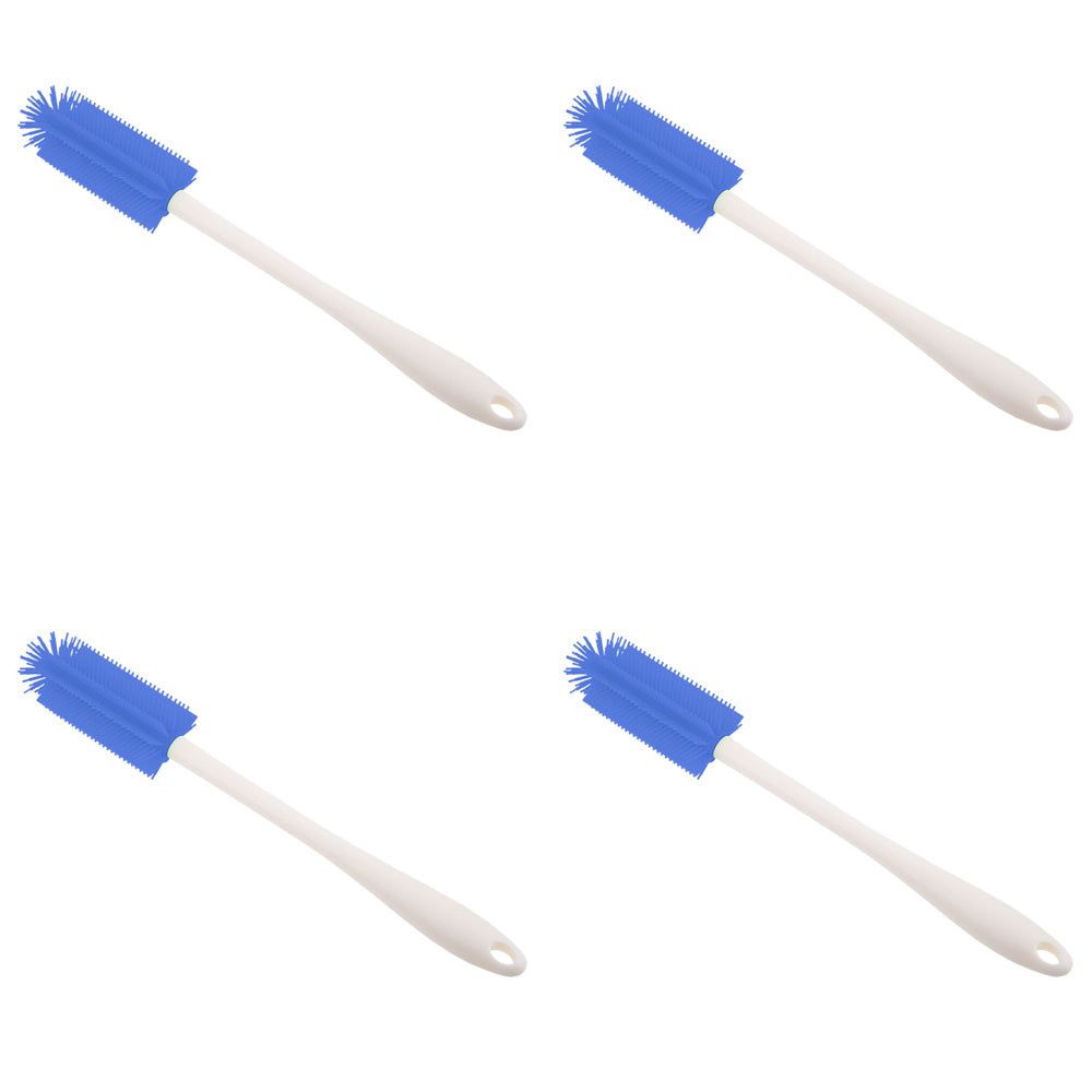 4PK Appetito Silicone Bottle Brush 35.5x4.5cm Dia. Blue
