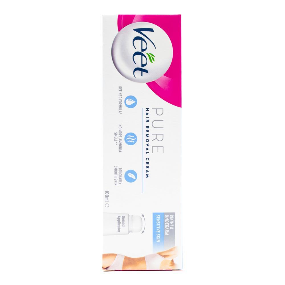 3PK Veet 100ml Pure Hair Removal Cream Bikini & Underarm For Sensitive Skin