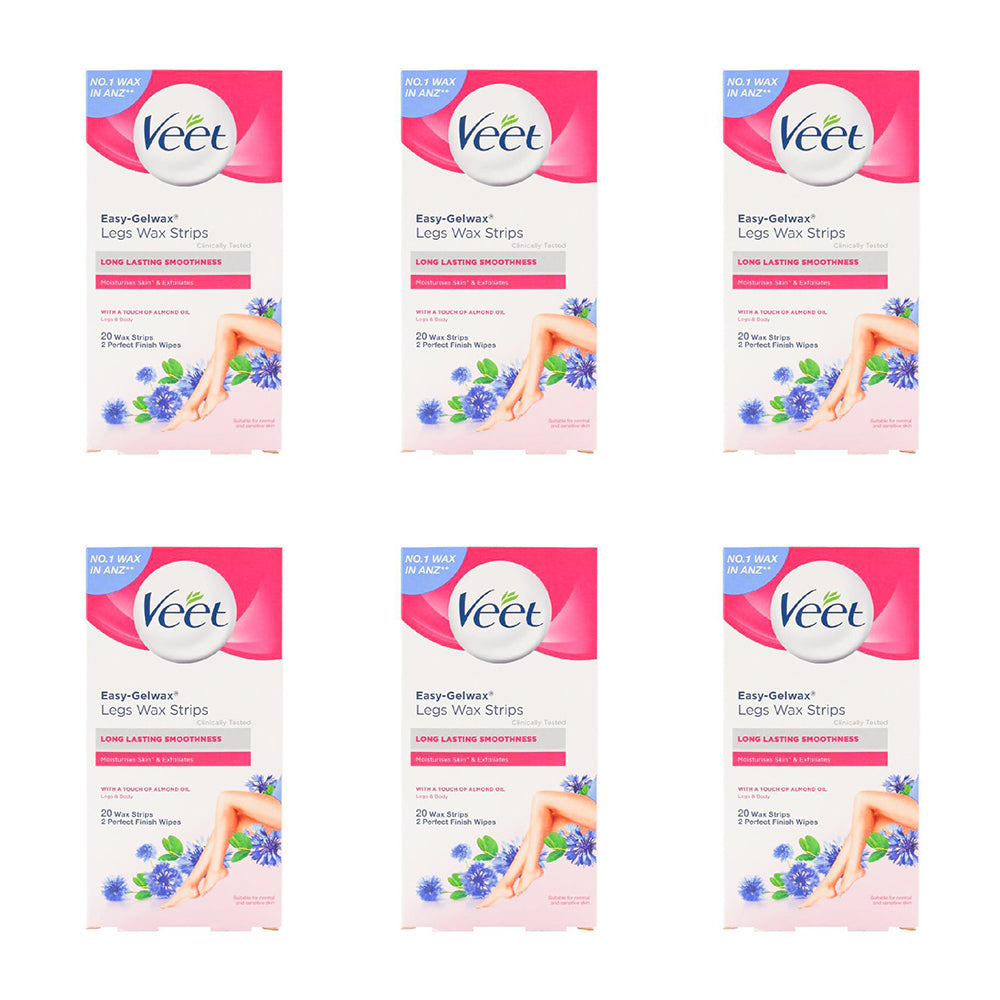 120pc Veet Legs & Body Wax Strips w/ A Touch Of Almond Oil