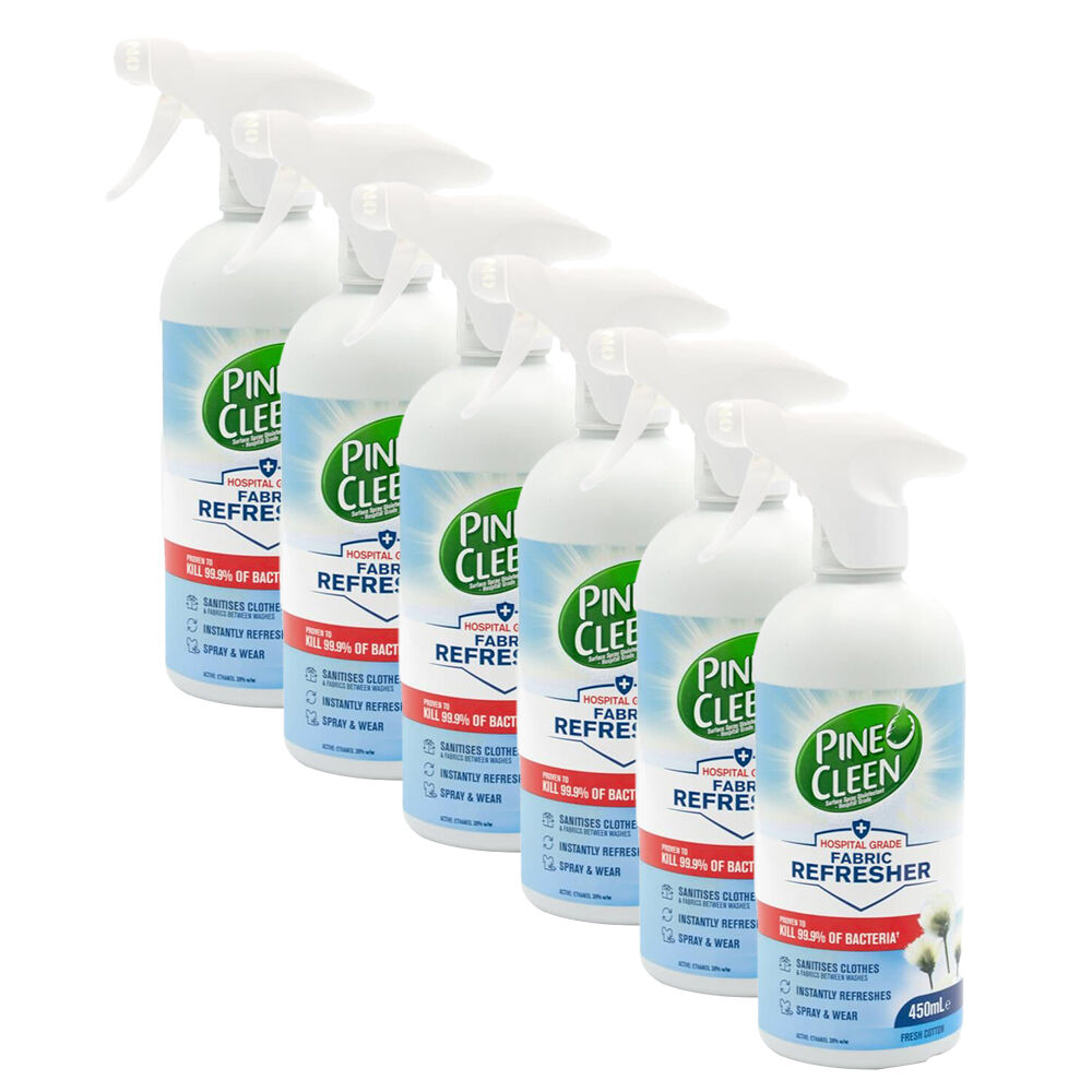 6PK Pine O Cleen 450ml Fabric Refresher Spray Fresh Cotton