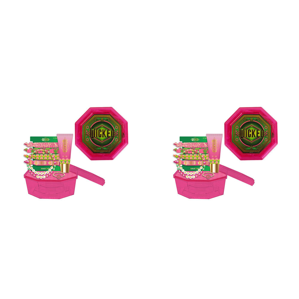 2PK Wicked Hexagon Trinket Box Makeup/Jewellery Assorted 5y+