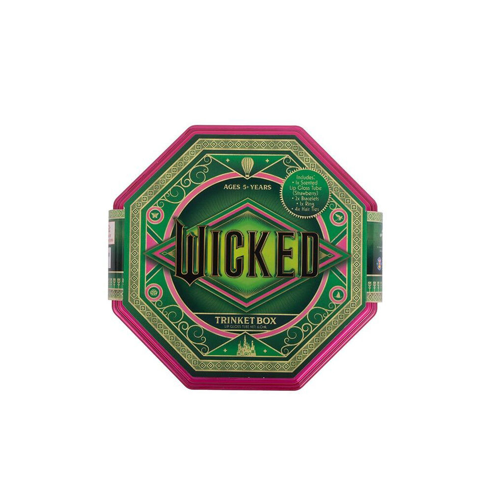 2PK Wicked Hexagon Trinket Box Makeup/Jewellery Assorted 5y+
