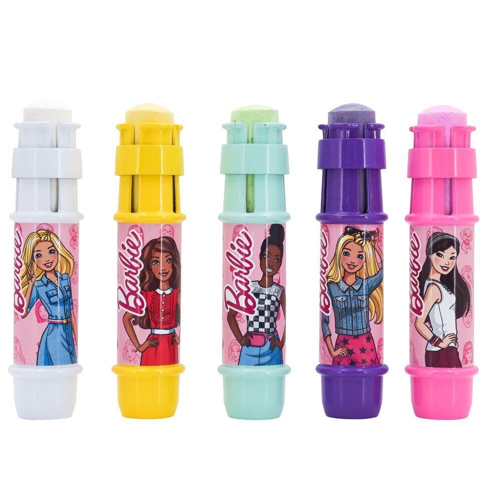3x 5pc Barbie Jumbo Chalk Holders w/ Chalk Kids Outdoor Toy 3y+