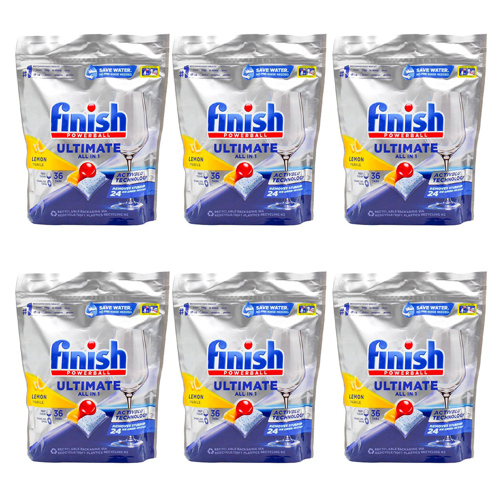 216pc Finish Ultimate All In One Dishwasher Tablets Lemon Sparkle