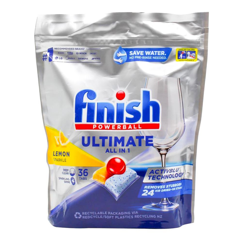 216pc Finish Ultimate All In One Dishwasher Tablets Lemon Sparkle