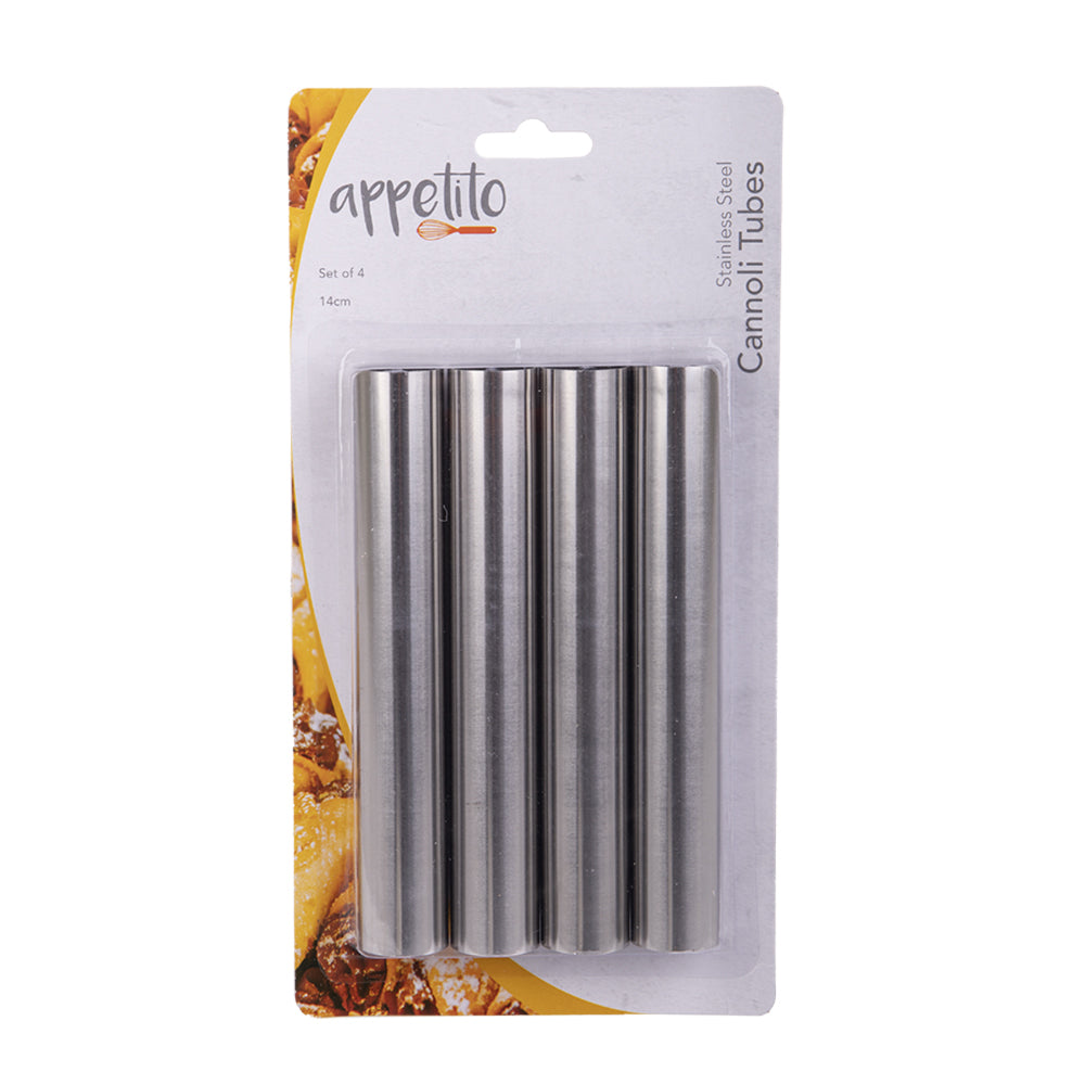 6x 4pc Appetito Stainless Steel Cannoli Tubes Home Kitchen Cooking