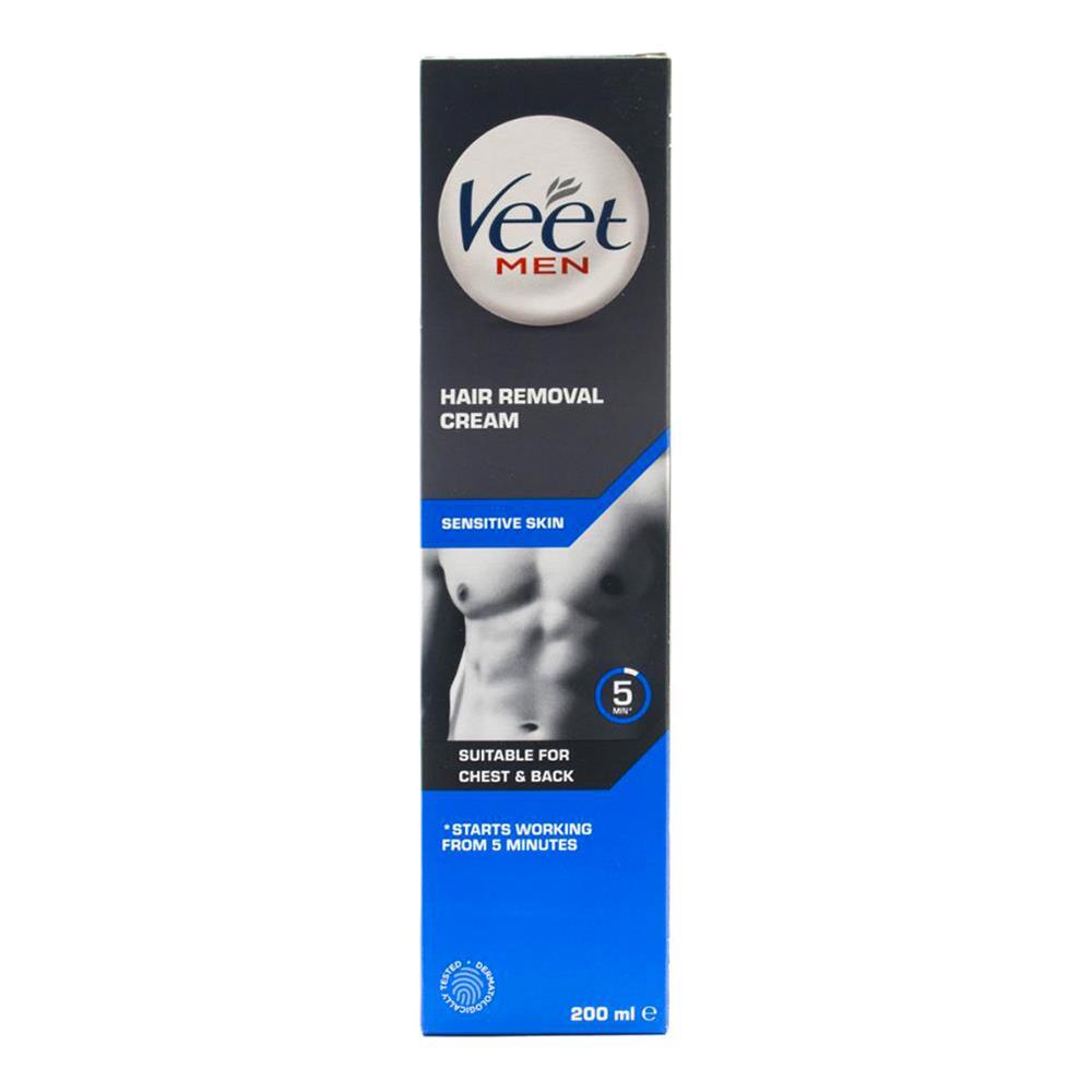 6PK Veet Men 200ml Hair Removal Cream Chest & Back For Sensitive Skin