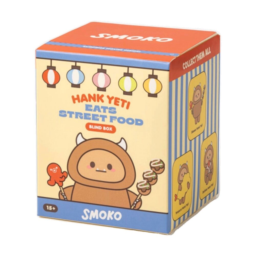 4PK Smoko Hank Yeti Eating Street Food Toy Collectable Figurine 15Y+ Assorted