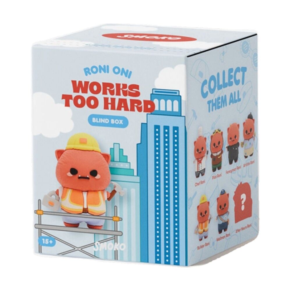 4PK Smoko Roni Oni Works Too Hard Blind Box Toy Collectable Figure 15Y+ Assorted