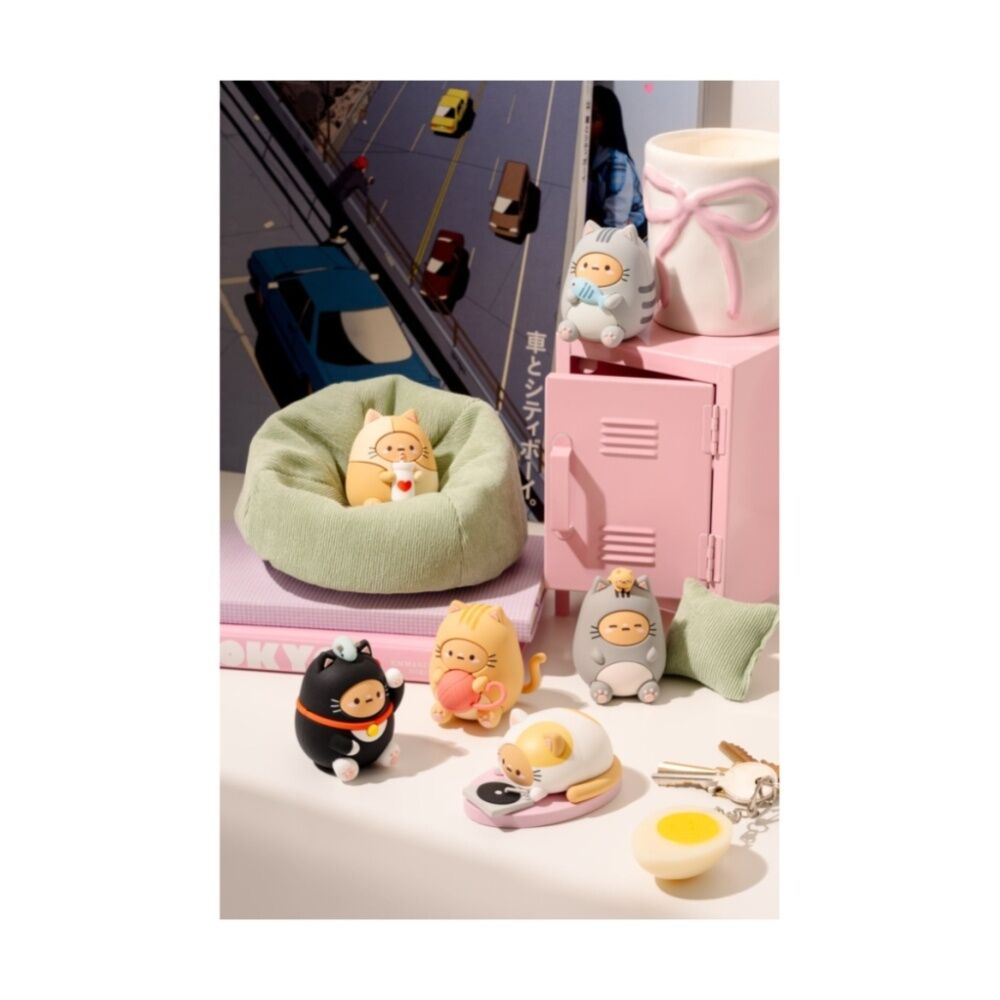 2PK Smoko Tayto Chubby Cat Blind Box Toy Collectable Figurine 15Y+ Assorted