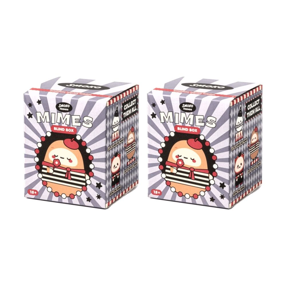 2PK Smoko Friends Mimes Blind Box Toy Collectable Figurine 15Y+ Assorted
