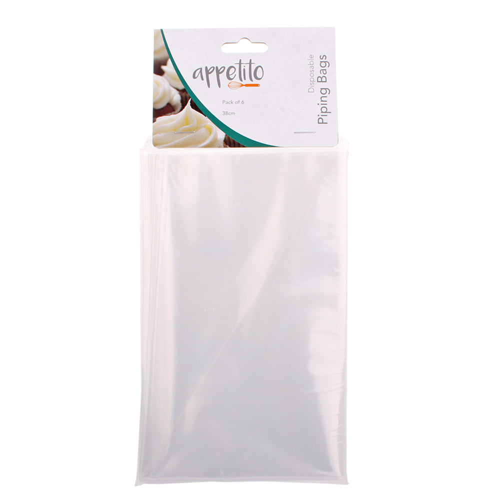 10x 6pc Appetito Disposable Piping Bags Home Kitchen Baking 38cm