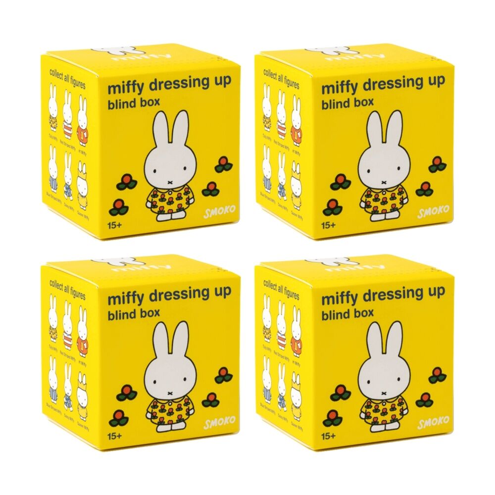 4PK Smoko Miffy Dressing Up Blind Box Toy Collectable Figurine 15Y+ Assorted