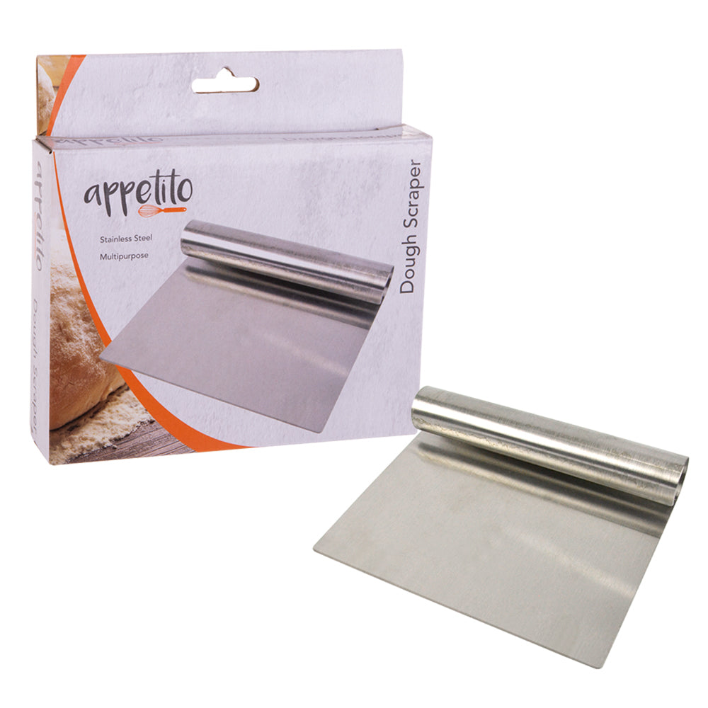 4PK Appetito Stainless Steel Dough Scraper Home Kitchen Cooking