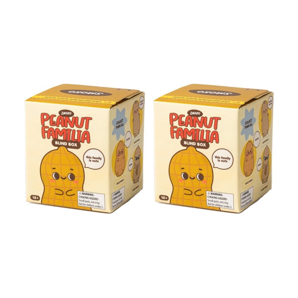 2PK Smoko Peanut Familia Blind Box Toy Collectable Figurine 15Y+ Assorted