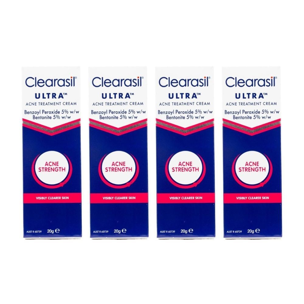 4PK Clearasil Ultra AcneStrength Treatment Cream PImple Spot Skin Care 20g